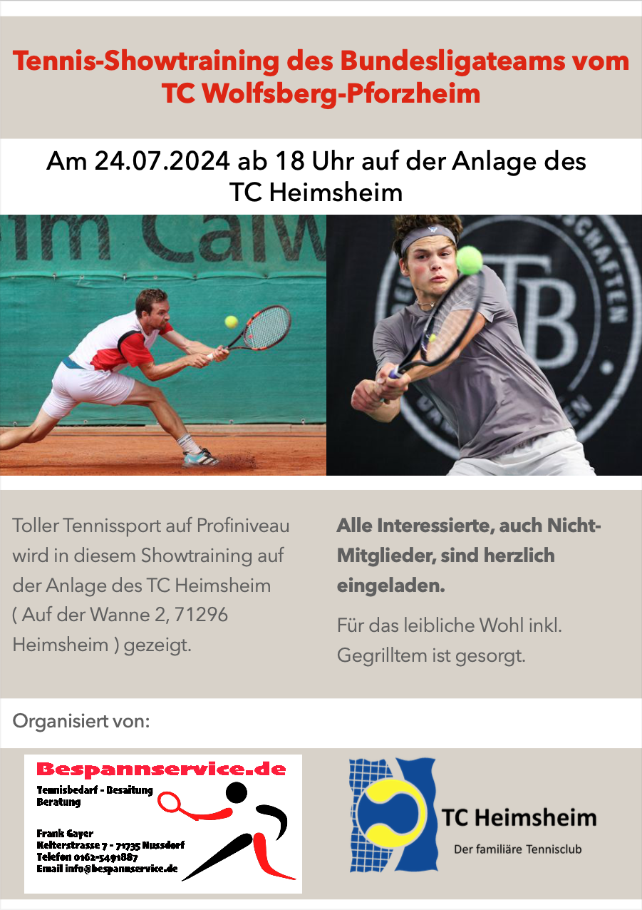 Bundesliga Showtraining am 24.07.2024 bei der TC Heimsheim